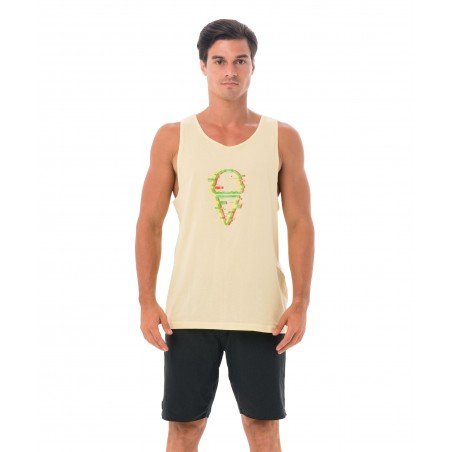 GLITCH TRIP LOOSE FIT SINGLET LIME
