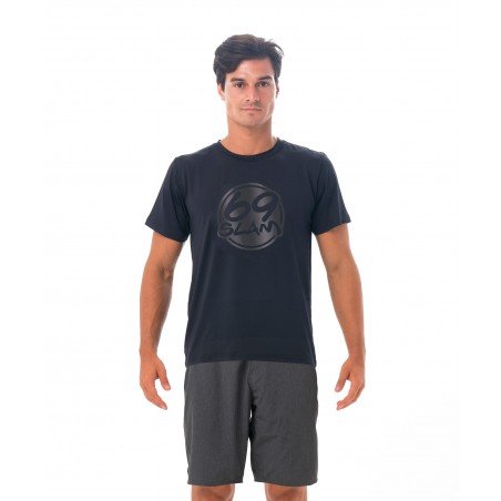 MEN 69 LOUD SLAMS RASH TEE POLY PANEL BLACK