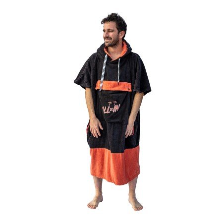 Adult PONCHO V CUT – Black / Argile