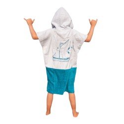 Surf, Bath and Beach Poncho – Kid (6-9 years) – Marin Sky / Navy