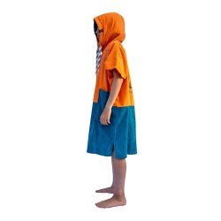 Children's poncho 6 to 9 years - Tigre Orange / Navy