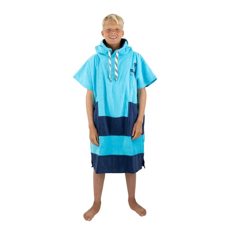 JUNIOR PONCHO 9-15 years TURQUOISE NAVY